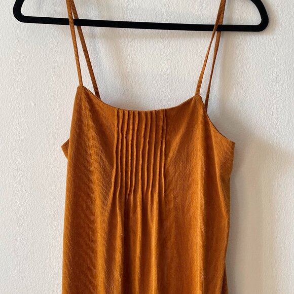 Zara Golden Frilled Maxi Dress - Picture 2 of 5